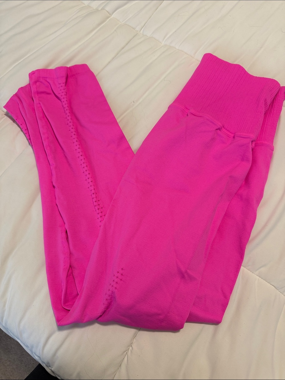 Free people movement Bright Pink Seamless Ribbed Waist Leggings